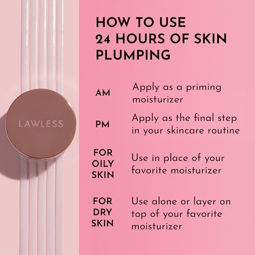 Lawless Mini Forget the Filler Skin-Plumping Line-Smoothing Perfecting Cream - Premium Non-Acne Moisturizer Designed to Prime, Plump, Smooth, and Tighten Skin for a Youthful, Hydrating Look - 0.5 oz