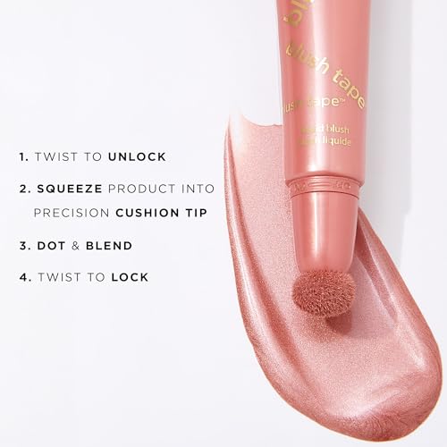tarte glowing cheeks blush tape & glow tape duo ? Buildable Cream Blush & Illuminating Highlighter with Lightweight Mineral Pigments & Shea Butter for Hydrating Radiant Glow, Vegan & Cruelty Free