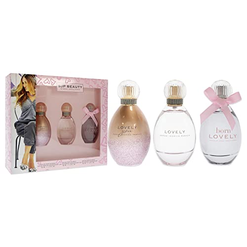 Sarah Jessica Parker Lovely Set 1.7oz Lovely EDP Spray, 1.7oz Born Lovely EDP Spray, 1.7oz Lovely You EDP Spray Women 3 Pc Gift Set