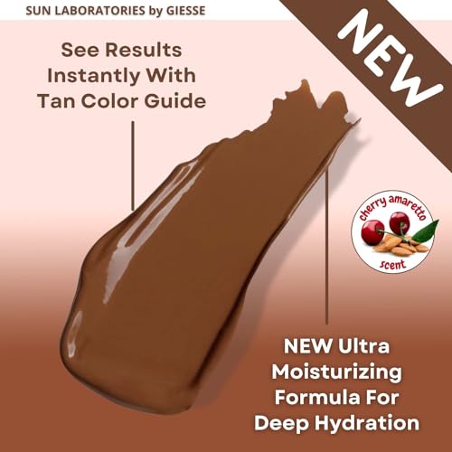 Sun Laboratories By Giesee Tan Overnight Self Tanning Lotion 8 oz 2 Pack, Self Tanning Lotion, Self Tanner, Tanning Lotion, Odorless, Non-Toxic, Medium, Light & Fair Skin, Face & Body