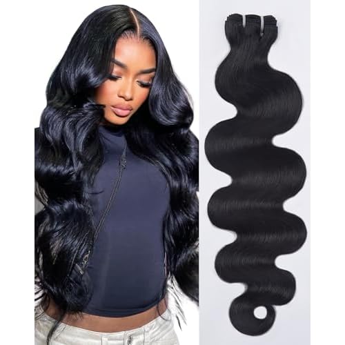 Lucklady 16A Raw Bundles Human Hair Body Wave, 28 Inch Body Wave Bundles Human Hair, Triple Lifespan Virgin Remy hair