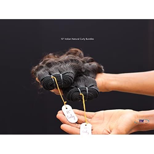IDM 10¡± Curly 2 bundles raw Indian hair natural Indian curly single donor hair