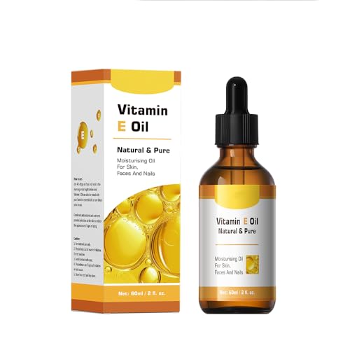 Organic Vitamin E Oil, Natural & Pure Moisturising Oil for Skin, Face, Nail, Hair, Improves Skin Texture and Elasticity, Reduce Dullness, Aging (1)