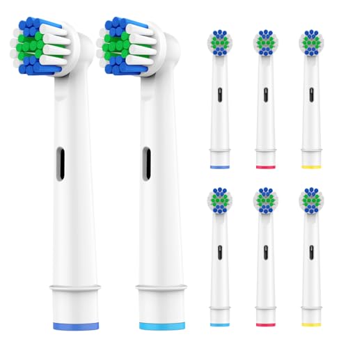 Replacement Toothbrush Heads Compatible with Oral B Braun, 8 Pack Soft Replacement Brush Heads Compatible with Oral B Electric Toothbrush Heads Refill Pro 1000//7000/9600/500/3000/8000