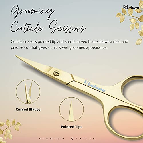 Professional Grooming Scissors Eyebrow Scissors Small Curved Stainless Steel Manicure & Beauty Scissor for Women