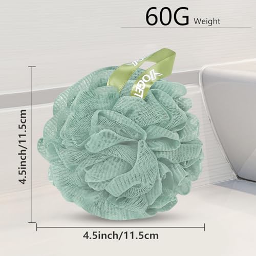 Yoget 4 Pack Shower Loofah Sponge, 60G Bath Sponge,Exfoliate, Cleanse, Soothe Skin