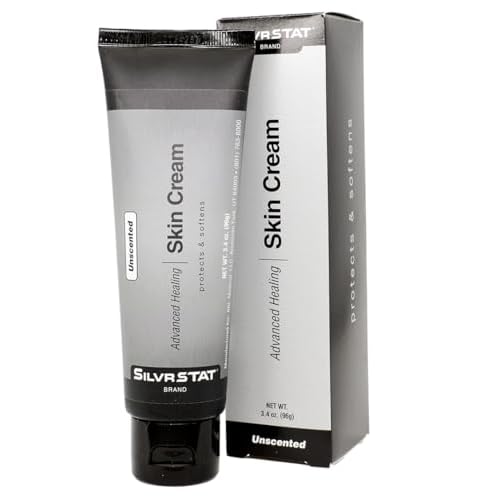 SilvrSTAT Advanced Healing Skin Cream with Silver, Vitamin E, & Hyaluronic Acid Which Promotes Natural Healing | Unscented | 3.4 oz
