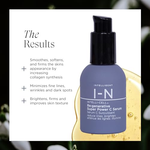 Intelligent Nutrients Re:generative Super Power C Serum, Age-Defying Vitamin C Formula, Smoothes, Softens, and Firms With Plant Stem Cell Science, 1 Oz