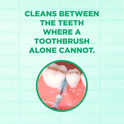 GUM Proxabrush Go-Betweens - Moderate - Interdental Brushes - Soft Bristled Dental Picks for Plaque Removal & Gum Health - Safe for Braces & Dental Devices, 15 Count