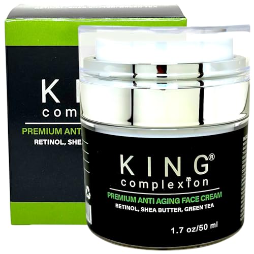 Black Mens Organic Anti Aging Face Cream - Premium - Lightweight - Non Greasy - Easy Pump Jar - Won't Irritate - All Skin Types - Black Owned - Mens Face Moisturizer (1.7 oz)