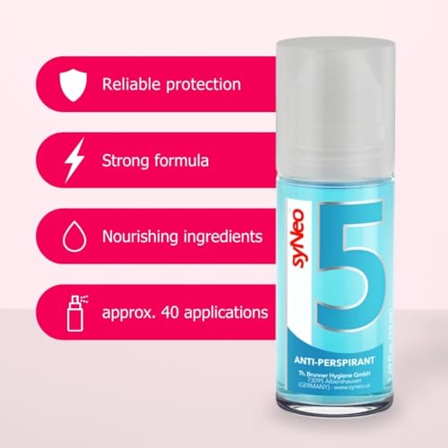 5 Antiperspirant Roll-On, Anti Sweat Deodorant for women against heavy sweating, Anti-Transpirant antiperspirant Roll-on Deodorant, 1 pack 1.69 fl.oz.