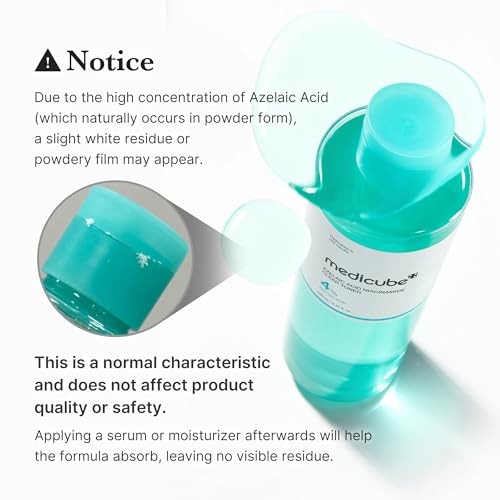 medicube Azelaic Acid Niacinamide Clarifying Toner | Troubled Skin Care, Ideal for Purifying & Calming | 4% Azelaic Acid & 2% Niacinamide| Soothing Daily Toner | Korean Skin Care | 8.45 fl.oz