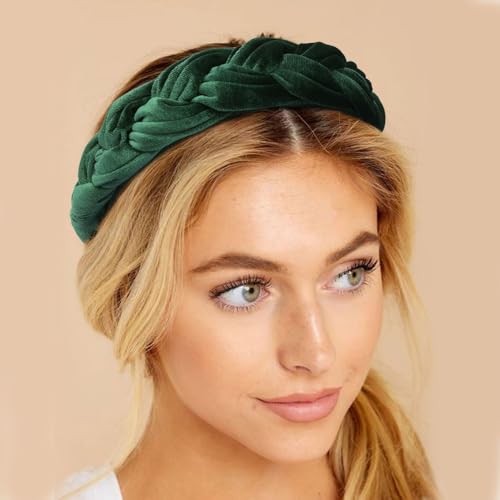 DRESHOW Velvet Braided Headband Women Hair Hoop Elastic Hair Bands Fashion Headbands for Women