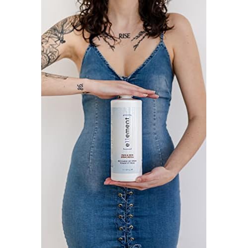 Hypochlorous Acid Face and Spray - 1 L Refill ? Daily Toner ? Dry Skin - Facial Cleanser - Tattoo Aftercare ? Post Workout Refresher - Piercing Aftercare ? Lash Cleanser - All Natural - e11ement