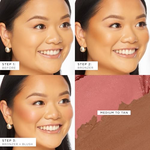 tarte Park Ave Princess Cream Cheek Duo ? Blush & Bronzer Duo with Buildable Waterproof Cheek Tint Infused with Coconut, Vitamin E & Guava Seed, Vegan & Cruelty Free