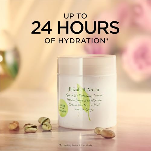 Elizabeth Arden Green Tea Pistachio Crunch Honey Drops Body Cream, Moisturizer for Dry Skin, Use Day or Night, Softens and Moisturizes, 16.9 oz.
