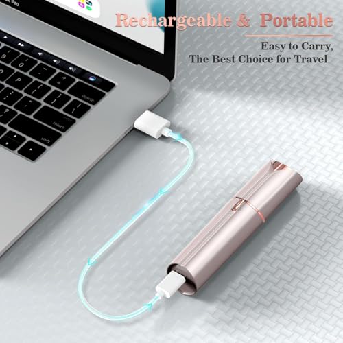 Facial Hair Removal for Women, Portable Lady Shaver, Rechargeable Painless Hair Remover for Face, Upper Lips, Chin, Peach Fuzz-Model A