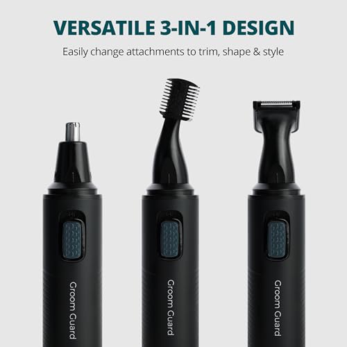 3-in-1 Nose Hair Trimmer for Men - 2025 Professional Painless USB Rechargeable, IPX6 Waterproof, Easy to Use