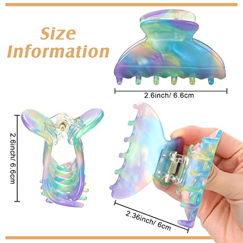 Janinka 18 Pcs Tortoise Shell French Barrettes - 2.6 Inch Banana Celluloid Hair Clips, Leopard Print Hair Accessories for Women