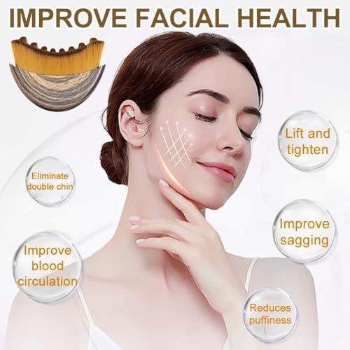 Dry Brushing Face Brush, Lymphatic Contour Face Brush, Chin & Jawline Sculpting, Lymphatic Drainage Massager for Face, Ergonomically Designed to Fit The Skin Precisely (2PCS)