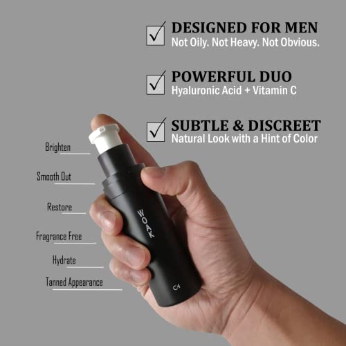 WOAK C4 ? Men's Tinted Moisturizer BB CC Cream Foundation ? Color Correcting Camo Complex ? Hybrid Skin Care (Tan)