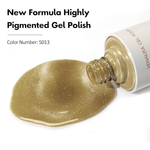 VENALISA Cat Eye Gel Nail Polish 1 Pcs 10ML Shimmer Gold Glitter Magnetic Gel Polish Soak Off Salon Manicure DIY at Home Nail Art For Girls Women
