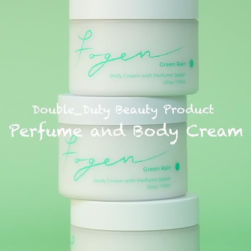 Body Cream with Perfume Splash Green Rain - 2024 New Version, Rose BlackCurrant Musk Shea Butter Argan Oil Smell Good Scented Nourishing Body Lotion Gift Moisturizing for Dry Skin [7.05 OZ]