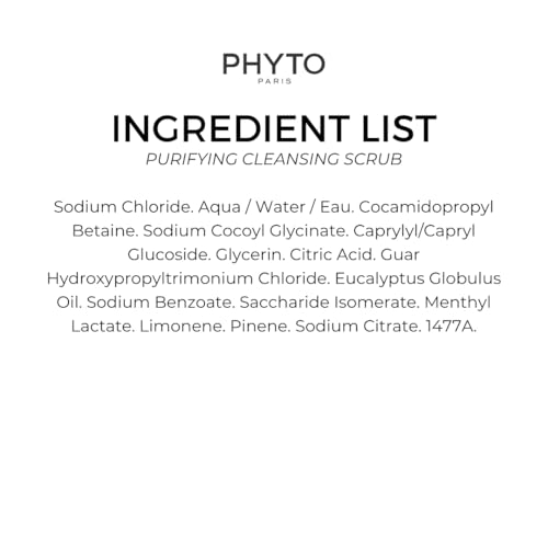 PHYTO SCALP SOLUTIONS Purifying Cleansing Scrub ? Exfoliating Sea Salt & Eucalyptus Scalp Detox ? Silicone & Sulfate-Free ? Refreshes & Balances Oily Scalp ? 7.05 oz
