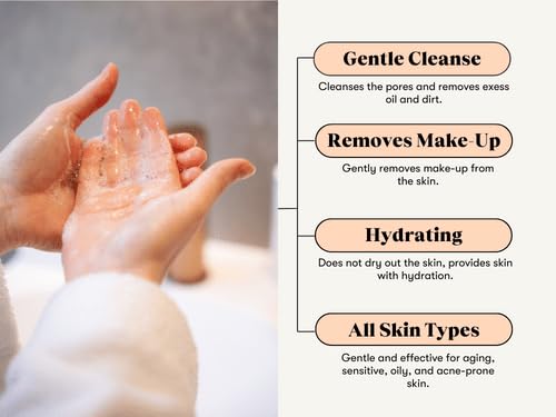 Dermaroller New Natural Line Skin Cleanser - Aloe Vera, Coconut Glucoside, Orange Peel Oil - Gentle, Deep Pore Cleansing & Moisturizing - Removes Makeup, Preps Face for Follow-Up Care - 6.76 fl oz