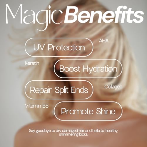SIMPLY SMOOTH Xtend Keratin Reparative Magic Potion Original Leave In Conditioner Detangler & Heat Protection Spray Repair & Reduce Breakage Color Safe & Sodium Chloride Free 33.8 Oz