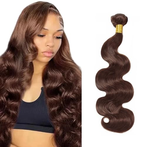 #4 Bundles Dark Brown Body Wave Human Hair Bundle 22 Inch Chocolate Brown Body Wave Bundles Human Hair Extensions