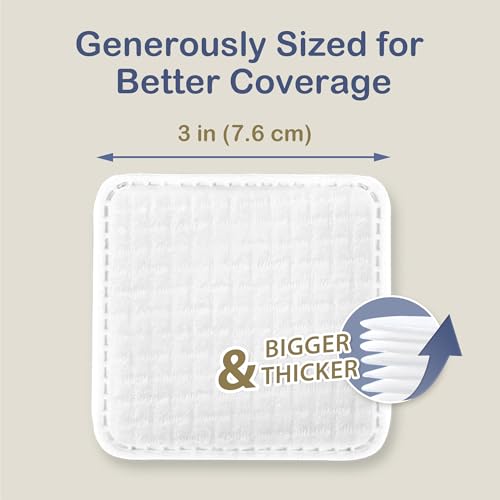 Ourmed Life Large Cotton Pads for Makeup Removal, Soft & Lint-Free Face Pads with Pressed Seam Design, Durable Makeup Remover Pads for Facial Cleansing on All Skin Types, 3x3 Inch, 60 Count