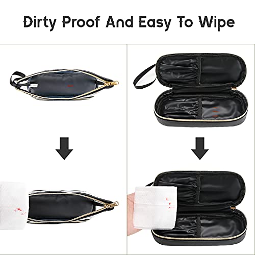 Ethereal Travel Makeup Bag, Clear Cosmetic Bag Make Up Organizer TSA Approved Toiletry Bag, Waterproof Pouch for Women Purse for Toiletries Accessories Brushes