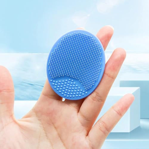 Silicone Face Scrubber and Exfoliator Brush - Facial Cleansing Brush for Blackhead, Acne, Pore, Cradle Cap - Deep Cleaning Skin Care 4 Pack