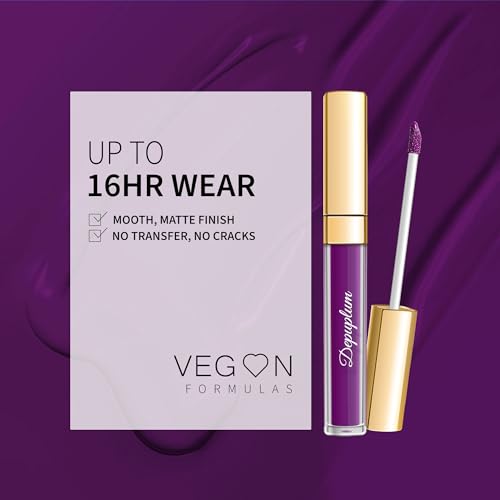 Purple Lipstick Matte for Women, SuperStay Long Lasting Lipstick Smudge Proof No Transfer Liquid Lipsticks, Cruelty Free Lip Makeup (DM22 Purple Crystal)