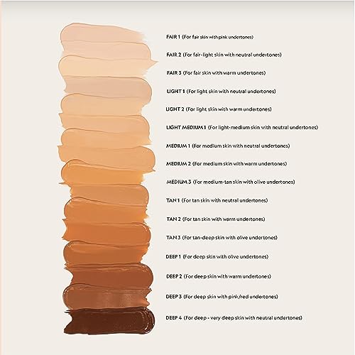 YENSA Serum Foundation Makeup - Super Silk Full Coverage Foundation Enriched with Peptides, Vitamin C & Ferulic Acid to Help Reduce Fine Lines, Wrinkles & Dark Circles - Tan 1 (1 oz)