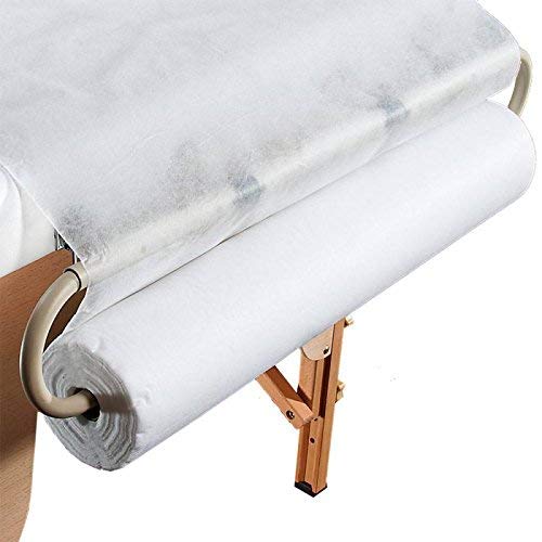 Source One Beauty Disposable Bed Sheets Rolls for Massage Facial Waxing and Body Treatments 24" x 300' Non-Woven Material Non-Perforated (1 Roll)
