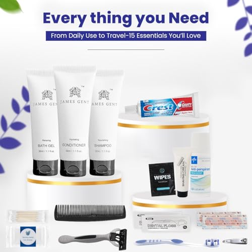 Trektote Travel Toiletry Kit For Men And Women ? 20 Piece Set of Travel Size Toiletries, TSA Compliant, Includes Shampoo And Conditioner, Body Wash, Toiletry Bag & More