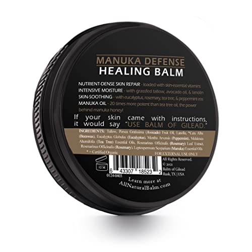 BALM OF GILEAD Tea Tree Balm - 2 fl oz Foot Cream with Tea Tree and Manuka Oil - Intensive Moisture for Itchy Feet, Eczema, Rashes & Dry Skin - Pure Balm That Softens Skin Irritations