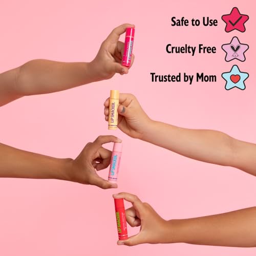 Lip Smacker Biggy Lip Balm, Nostalgic Flavor, Ultra-Moisturizing & Hydrating, Clear Glossy Finish, Fun & Collectible Gift for All Ages - Strawberry
