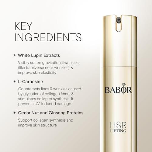 BABOR HSR Lifting Neck and D?collet? Cream | Luxurious Anti Aging Cream to Minimize Lines and Wrinkles | Evens Skin Tone, Reduces Hyperpigmentation | Tightening for Lifting | Clean and Vegan