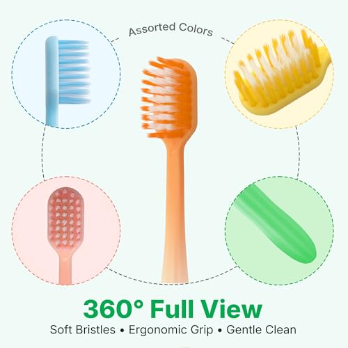 30 Pack Premium Disposable Toothbrushes Bulk ? Individually Wrapped Soft Bristle Toothbrushes for Travel, Hotel Guest, Donation, Kids, Adults ? Single Use, Family & Emergency Hygiene