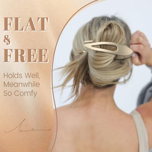 Flat Hair Clips for Women-8Pcs Large Matte No-Slip French Concord Claws, Accessories for Thick & Thin Hair (Neutral, Bundle)
