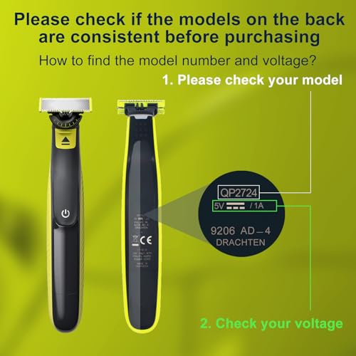 BENSN 5V1A Charger Compatible with Philips Norelco One Blade QP2724 QP2834 QP1924, Fit for Phillips QP6542 QP6552 QP4631 QP6507 QP6552 QP4530 MG5910 MG7910 MG9510 Electric Trimmer Charging Cord