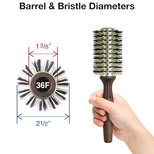 Olivia Garden Ecoceramic Firm Bristles Round Thermal Hair Brush (not electrical)