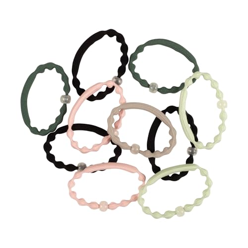 Goody Sport Forever Glow in the Dark Elastic Hair Ties - 10 Ct, 5 Assorted Colors, No Damage, 3X Stronger, Sport-Level Grip, All Hair Types