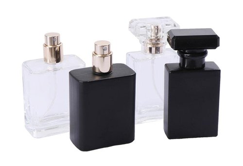 30ML Glass Perfume Bottles Empty Spray Perfume Bottles Square Refillable Portable Empty Refillable Perfume Atomizer Vials Reusable Cosmetic Containers for Perfume Essential Oils Liquids,10 Pack (Clear)