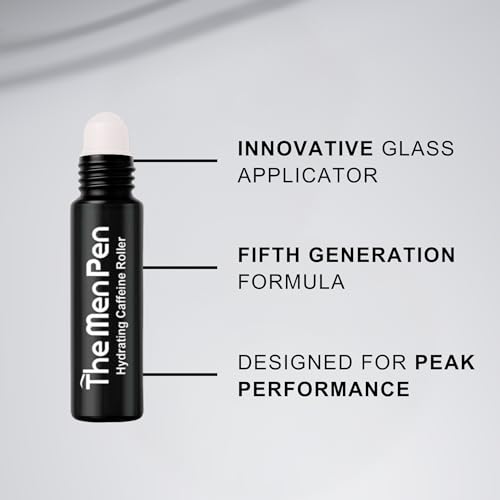 The Men Pen Refresher Kit | Eyebrow, Beard & Hair Filler + Caffeine Eye Roller + Razor 4-Pack, Waterproof, Long-Lasting, Sweat-Proof Grooming Essentials