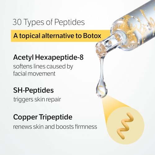 SUNGBOON EDITOR Silk Peptide Intensive Lifting Ampoule | Korean Anti-Aging Serum for Face with Collagen & 30 Peptide Complex | Skin Tightening & Firming (Botox Effect) | 72H Hydration