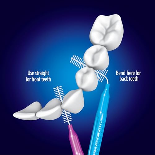 Piksters Interdental Brushes, Size 000, 100 Count (10 x 10 Packs), Interdental Tooth Brush for Extremely Tight and Fine Gaps, Gum Soft Bristles for Plaque Removal, Safe for Braces (100pk)